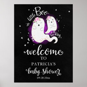 Liten Boo Halloween Baby Shower Välkomstskylt Poster