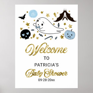 Liten Boo Halloween Baby Shower Välkomstskylt  Poster