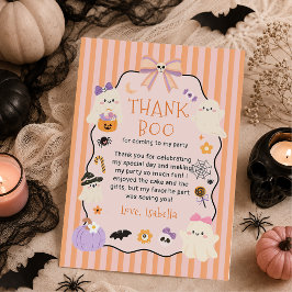 Liten Boo Halloween födelsedags tackkort Tack Kort