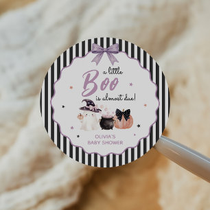Liten Boo Halloween-spöke Bebis-babyshower Runt Klistermärke