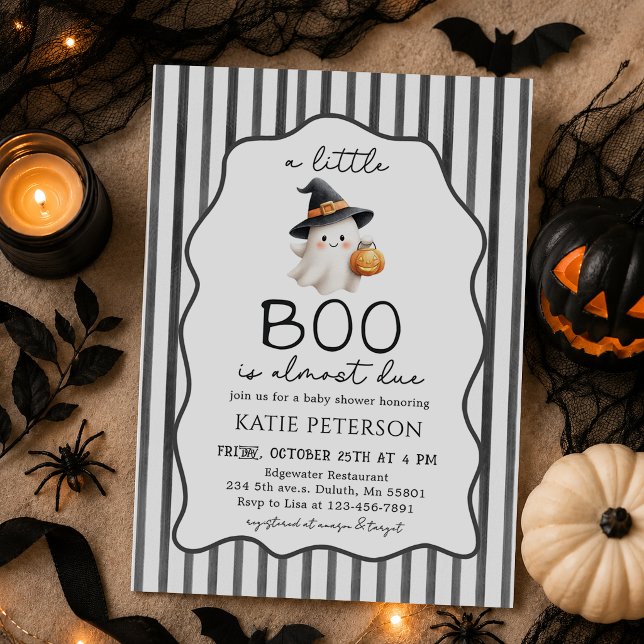 Liten Boo Halloween-spöke Bebisdopp Inbjudan (Skapare uppladdad)