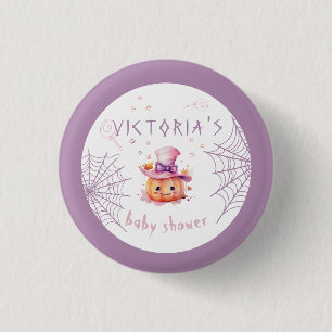 Liten Boo Nästan Kommer Halloween Babyflicka Babys Knapp