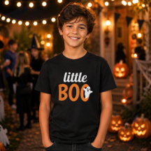 Liten Boo Orange Svart Halloween Familj Matchande