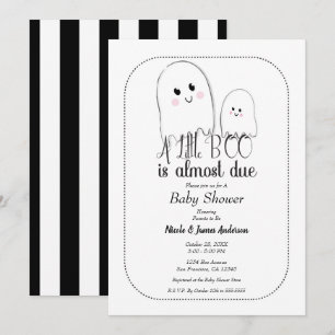 Liten BOO på väg Spök Halloween Baby Shower Inbjudningar