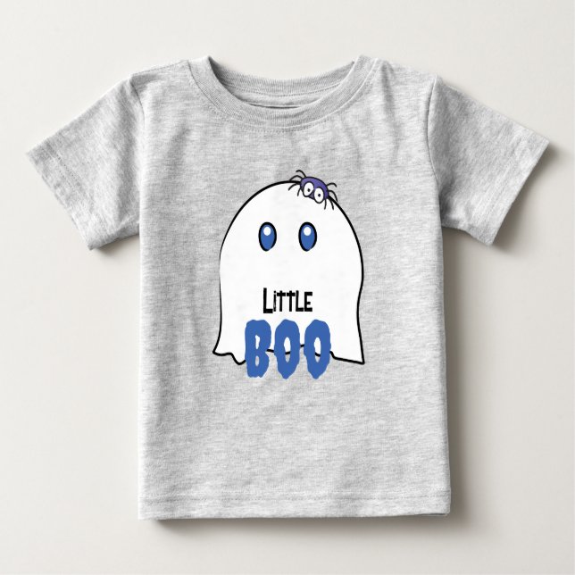 Liten Boo Pojke Första Halloween Söt Ghost Familj  T Shirt (Framsida)