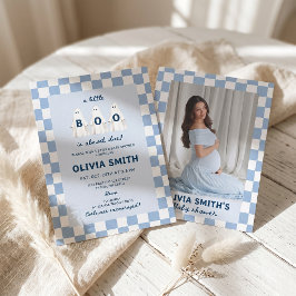 Liten Boo Pojke Spöke Bebis Baby Shower Inbjudan