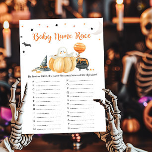 Liten Boo Pumpkin Halloween Baby Namntävling Spel