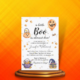 liten boo, söt halloween babydusch enkel. inbjudningar