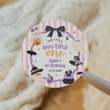 Liten Boo Söt Spök Halloween 1-års Födelsedag
