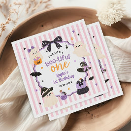 Liten Boo Söt Spöke Halloween 1-års Födelsedag Pappersservett