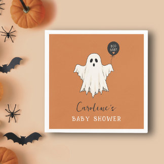 Liten Boo Spooky Ghost Höst Bebis Shower Pappersservett