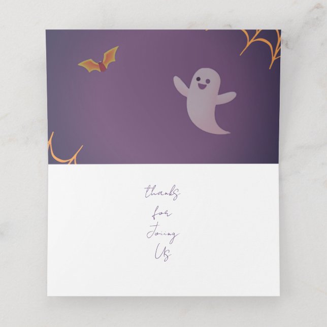 Liten Boo-Tack-mappat platskort Placeringskort (Inuti utvikt)