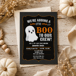 Liten Boo till Vår Besättning Halloween Spök Baby Inbjudningar