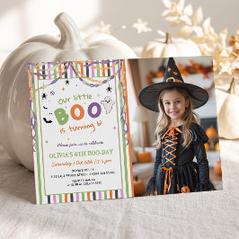 Liten Boo Whimsical Halloween Födelsedagsinbjudan Inbjudningar