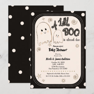 Liten BOO Whimsisk Spök Halloween Bebis Bjudning Inbjudningar