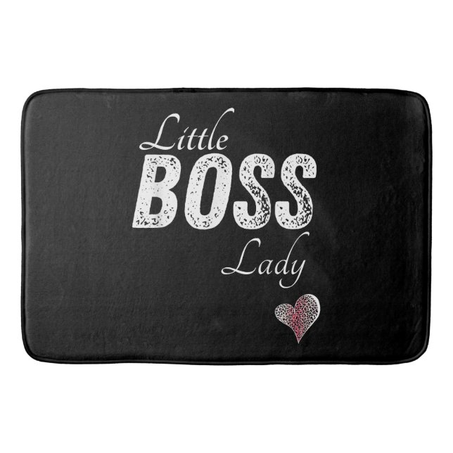 Liten Boss Dam Baby Barn Småbarn Flicka Kort Badrumsmatta (Framsidan)