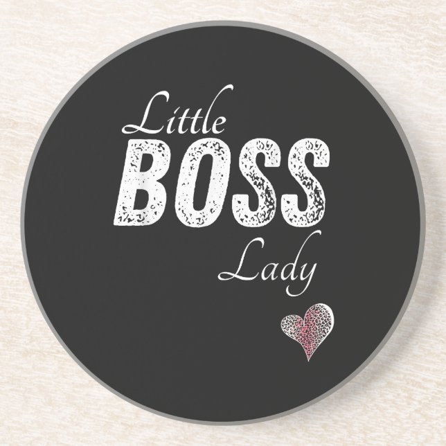 Liten Boss Dam Baby Barn Småbarn Flicka Kort Underlägg (Framsidan)