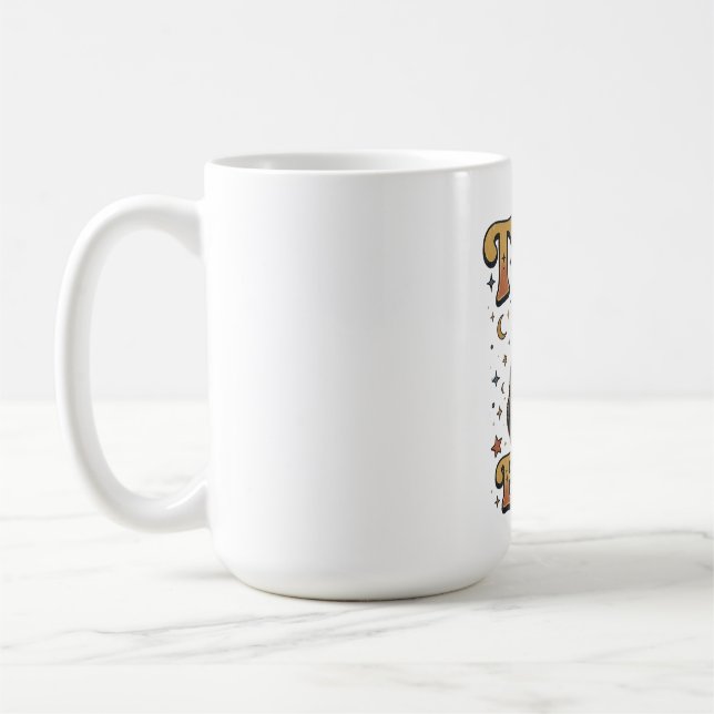 Liten Boss Svart Katt Design Kaffemugg (Vänster)