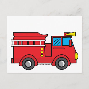 Liten brandbil vykort