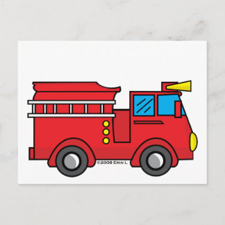 Liten brandbil vykort