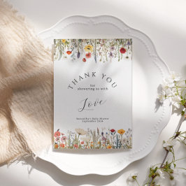 Liten Bright Wildblomblomma Blommor Babyskal Tack Kort