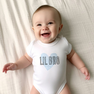 Liten bror Blått hjärta Matchande syskon Familj T Shirt