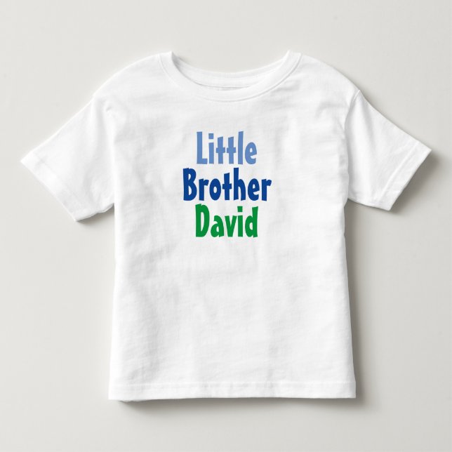 Liten Bror T-Shirt Anpassat Namn (Framsida)