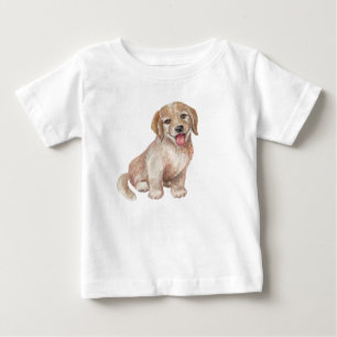Liten brun Hund Smilande kutdjur T Shirt