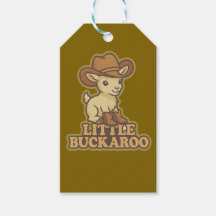 Liten Buckaroo presentkortsetikett