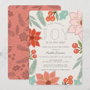 Liten bunt av Joy Festive Blommigt Baby Shower Inbjudningar