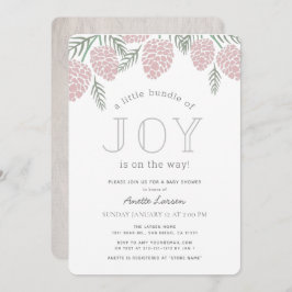 Liten bunt av Joy Rosa Gräs Cone Baby Shower Inbjudningar