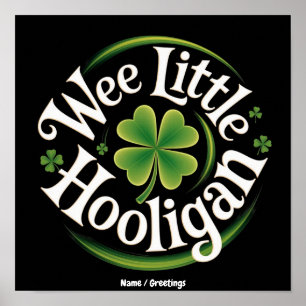 Liten busunge St. Patricks dag Rollig irländsk Poster