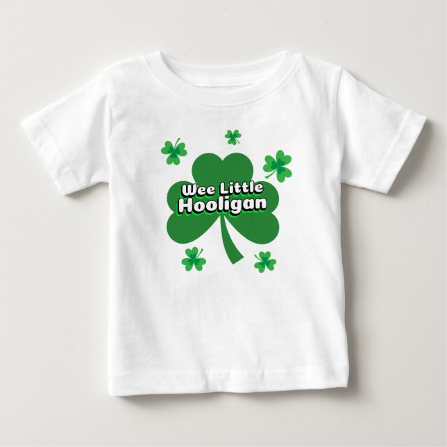 Liten busunge St. Patricks Day Shamrock T Shirt (Framsida)