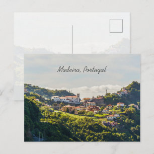Liten by på hillside, Madeira landskap Vykort