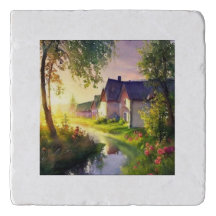 liten by vid en ström