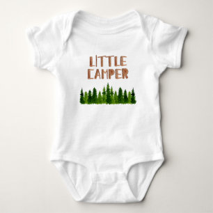 Liten Campare Vattenfärg Grönska Tallar T Shirt