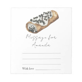 Liten Cannoli Födelsedag Tidskapsel meddelande Anteckningsblock