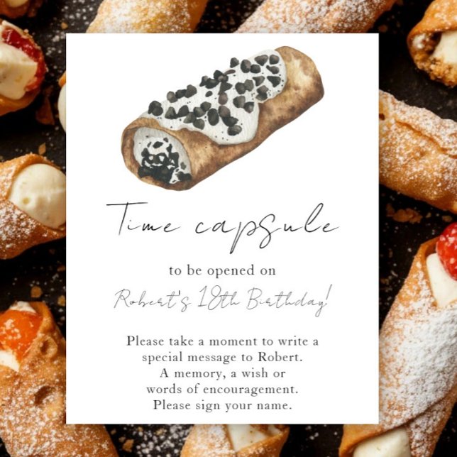 Liten Cannoli-tidskapsel 1-årsdag Poster (Skapare uppladdad)