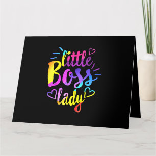 Liten chefstjej flickor barn dotter baby mini boss kort
