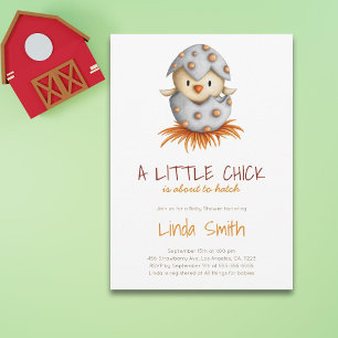 Liten Chick Bird Gender Neutral Baby Shower Inbjudningar