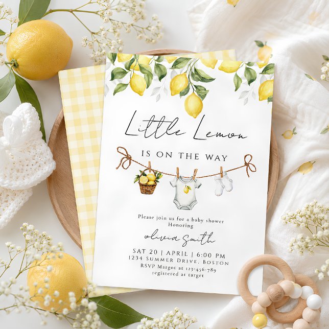 Liten Citron Baby Shower Inbjudan (Skapare uppladdad)