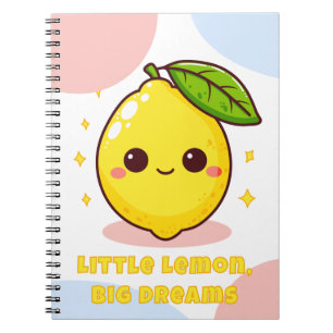 Liten Citron Stora Drömmar Kawaii Citron Anteckningsbok