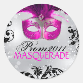 Liten - Classy Masquerade-etikett Runt Klistermärke
