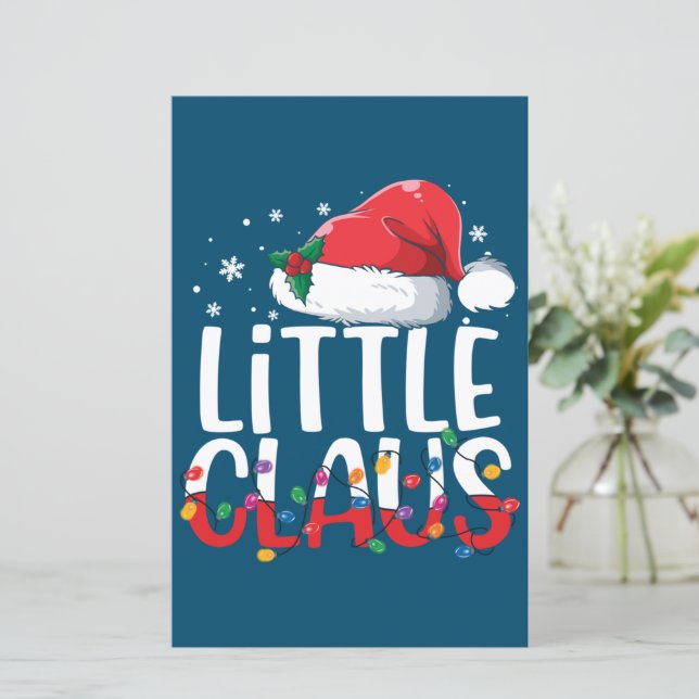 Liten Claus jul pyjamas matchande familj Xma (Stående Fram)