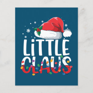 Liten Claus julpyjamas Matchande familj Xma Flygblad