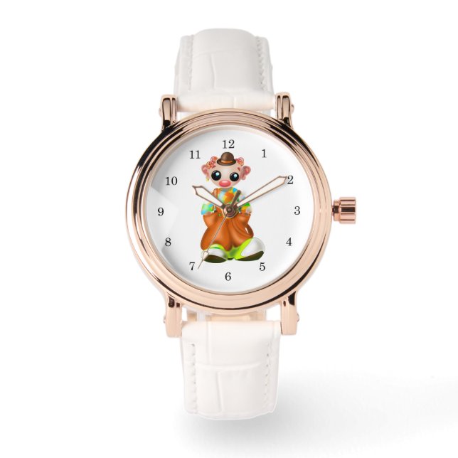 Liten clownklocka armbandsur (Framsida)