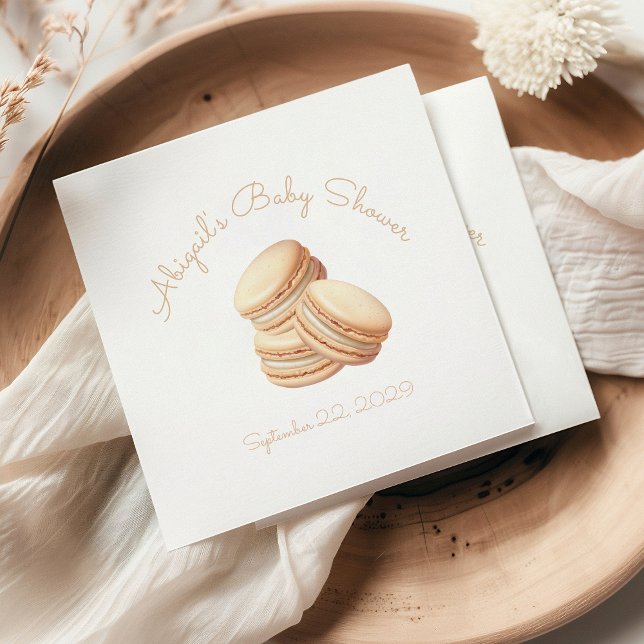 Liten Cookie Macaron Neutral Baby Shower Pappersservett (Skapare uppladdad)