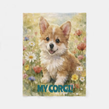 Liten Corgi-personligad filt