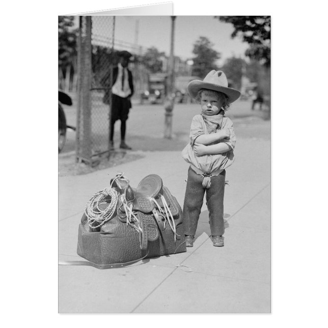 Liten Cowboy, 1923 Hälsningskort (Framsidan)