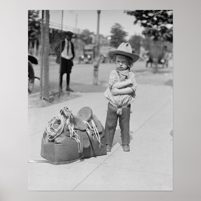 Liten cowboy, 1923. Vintage foto Poster (Framsidan)